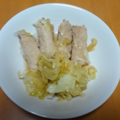 サッパリで、美味しいぃ～(*^^*)♪一緒に、キャベツも♪♪野菜いっぱいで、とってもヘルシー♪♪((o(^∇^)o))♪♪　ご馳走様でしたぁ～♪